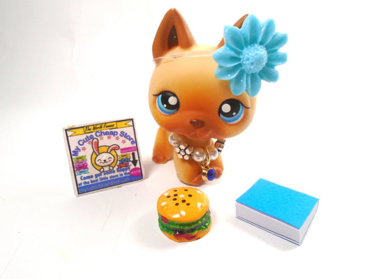 Littlest Pet Shop German Shepard #212 with accessories